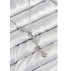 316L Çelik Yıldız Model Gümüş Renk Kadın Kolye - TJ-BKO10500