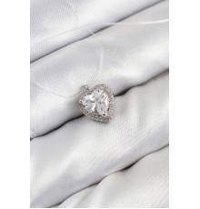 Misineli Kalp Model Gümüş Renk Hayalet Kolye - TJ-BKO10503