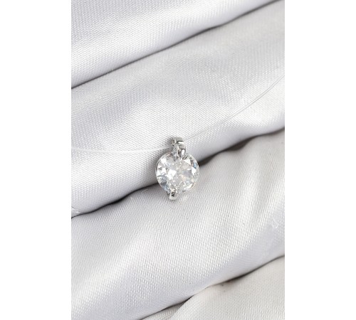 Misineli Zirkon Taşlı Model Gümüş Renk Hayalet Kolye - TJ-BKO10505