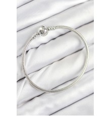 Pirinç Charm Topcuk Model Gümüş Renk Kadın Bileklik - TJ-BB7801