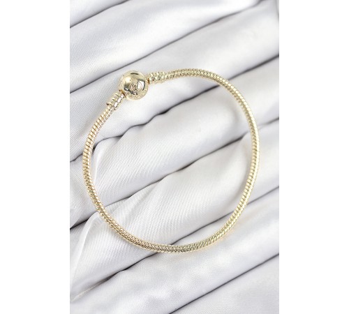Pirinç Charm Topcuk Model Gold Renk Kadın Bileklik - TJ-BB7807