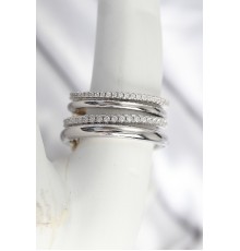 Pirinç Mix Renk Zirkon Taşlı 4'Lü Kadın Yüzük - TJ-BYK3829