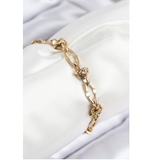 316L Çelik Parçalı Zincir Model Gold Renk Kadın Bileklik - TJ-BB7847