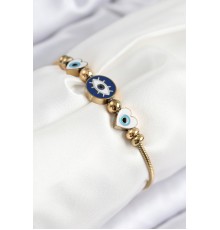 316L Çelik Göz Charm Model Gold Renk Kadın Bileklik - TJ-BB7843