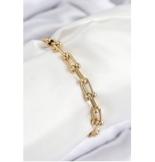 316L Çelik Tifany Zincir Model Gold Renk Kadın Bileklik - TJ-BB7834
