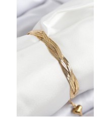 316L Çelik Örgü İtalyan Zincir Model Gold Renk Kadın Bileklik - TJ-BB7835