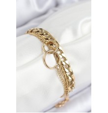 316L Çelik Çoklu Görünüm Geçmeli Halka Model Gold Renk Kadın Bileklik - TJ-BB7836