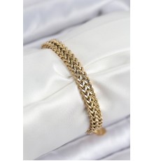 316L Çelik Örme Zincir Model Gold Renk Kadın Bileklik - TJ-BB7831