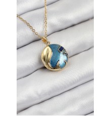 316L Çelik Açılabilr Kapaklı Deniz Model Gold Renk Kadın Kolye - TJ-BKO10516