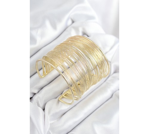 Pirinç Tel Sarma Model Gold Renk Kadın Bileklilk - TJ-BB7895