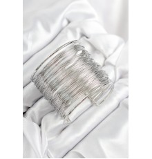 Pirinç Tel Sarma Model Gümüş Renk Kadın Bileklilk - TJ-BB7896