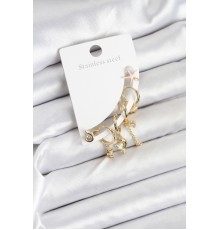 Pirinç Gold Renk Set Küpe - TJ-BKP11215