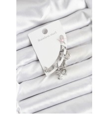 Pirinç Gümüş Renk Set Küpe - TJ-BKP11216