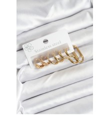 316L Çelik Gold Renk Kadın Küpe Seti - TJ-BKP11221