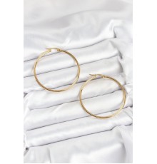 316L Çelik Gold Renk 45 mm Halka Kadın Küpe - TJ-BKP11227