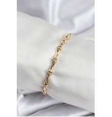 Pirinç VIP Seri Gold Renk Kemik Model Kadın Bileklik - TJ-BB7934