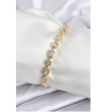 Pirinç VIP Seri Zirkon Taşlı Gold Renk Kadın Bileklik - TJ-BB7938