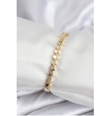 Pirinç VIP Seri Gold Renk Sıralı Yıldız Model Kadın Bileklik - TJ-BB7939