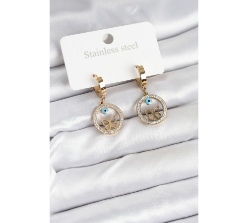 316L Çelik Halka Kadın Küpe - TJ-BKP11228