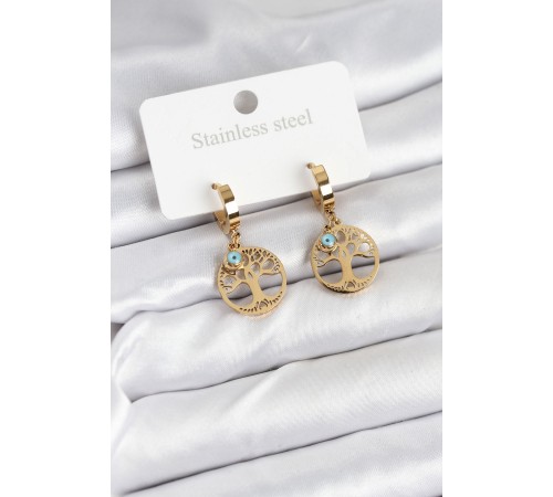 316L Çelik Yaşam Ağacı Model Kadın Küpe - TJ-BKP11229