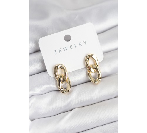 Pirinç Gold Renk Zincir Model Kadın Küpe - TJ-BKP11233