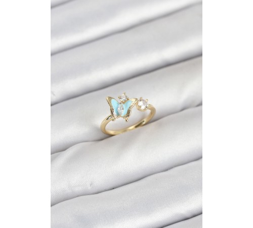 Pirinç Gold Renk Model Kadın Yüzük - TJ-BYK3864