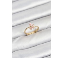 Pirinç Gold Renk Pembe Kadın Yüzük - TJ-BYK3870