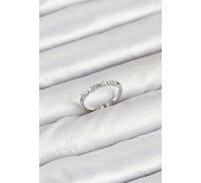 Pirinç Gümüş Renk Kesim Kadın Yüzük - TJ-BYK3893