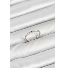 Pirinç Gümüş Renk Kesim Kadın Yüzük - TJ-BYK3893