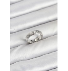 Pirinç Gümüş Renk Zirkon Taşlı Kutup Yıldızı Model Kadın Yüzük - TJ-BYK3899