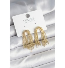 Pirinç Gold Renk Sallantılı Kadın Küpe - TJ-BKP11241