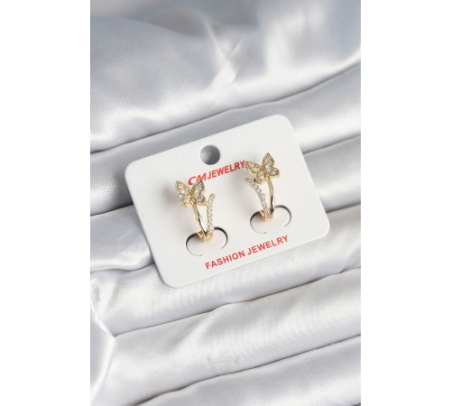 Pirinç Gold Renk Zirkon Taşlı Model Kadın Yüzük - TJ-BKP11248