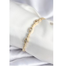 Pirinç Gold Renk Göz Model Kadın Bileklik - TJ-BB7965