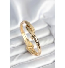 Pirinç Gold Renk Sarmal Model Kelepçe Bileklik - TJ-BB7974