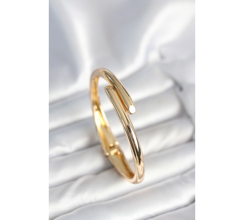 Pirinç Gold Renk Kadın Kelepçe Bileklik - TJ-BB7975