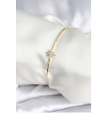 Kutup Yıldızı Figür Pirinç Gold Renk Kadın Bileklik - TJ-BB7999