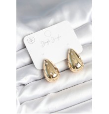 Damla Model Pirinç Gold Renk Kadın Küpe - TJ-BKP11289