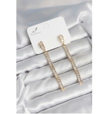 Su Yolu Baget Pirinç Kadın Küpe - TJ-BKP11301