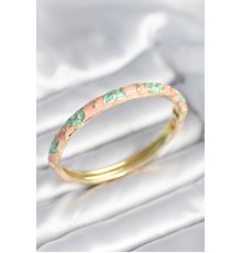 Yeşil Renk Detaylı Mineli Kelepçe - TJ-BB8007