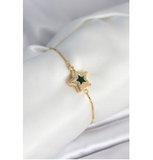 Yıldız Model Asansörlü Gold Renk Kadın Bileklik - TJ-BB8013