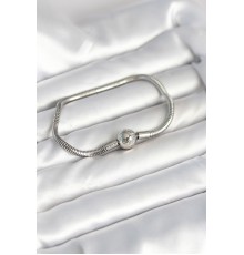 Gümüş Renk Pirinç Charm Bileklik - TJ-BB8015