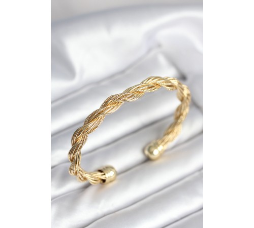 Burgu Zincir Model Gold Renk Kadın Vintage Bileklik - TJ-BB8017