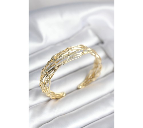 Gold Renk Pirinç Vintage Kadın Bileklik - TJ-BB8023