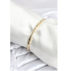 Pirinç Gold Renk İnce Petek Model Kadın Bileklik - TJ-BB8025