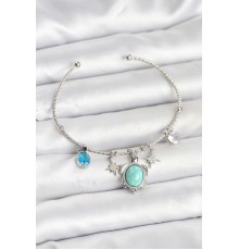 Caretta Caretta Charmlı Gümüş Renk Kadın Bileklik - TJ-BB8034