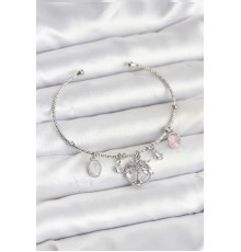 Hayat Ağacı Charmlı Gümüş Renk Pirinç Kadın Bileklik - TJ-BB8038