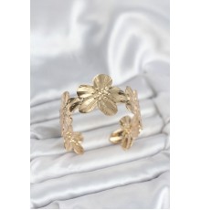 Çiçek Model Pirinç Levha Kadın Bileklik - TJ-BB8051