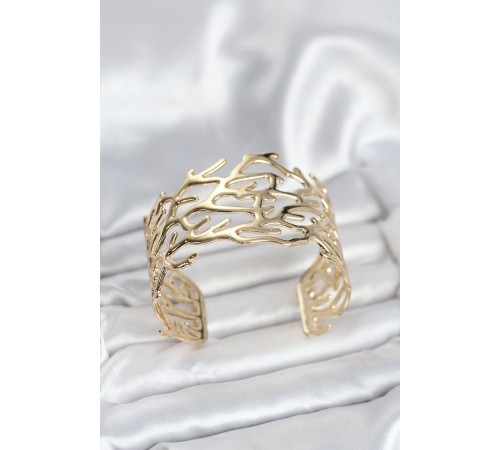 Pirinç Gold Renk Vintage Model Kadın Bileklik - TJ-BB8064