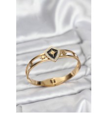 316L Çelik Gold Renk Kutup Yıldızı Kelepçe Bileklik - TJ-BB8068