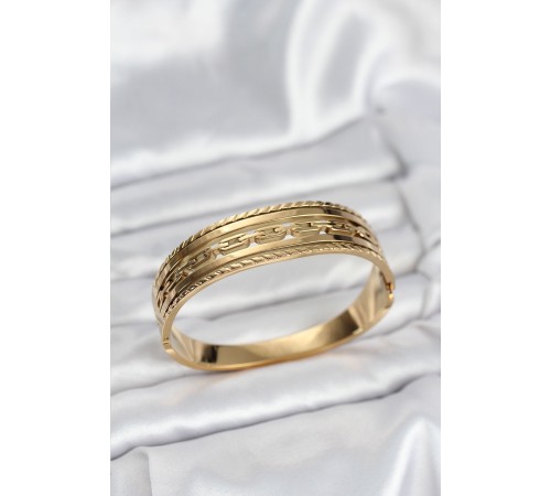 316L Çelik Gold Renk Vintage Model Kadın Kelepçe Bileklik - TJ-BB8071